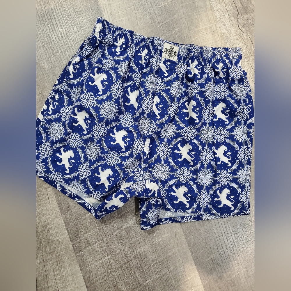 Express Blue White Patterned Boxers